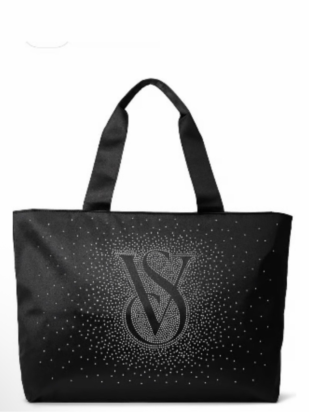 Victoria's Secret Black Crystal VS Logo Tote